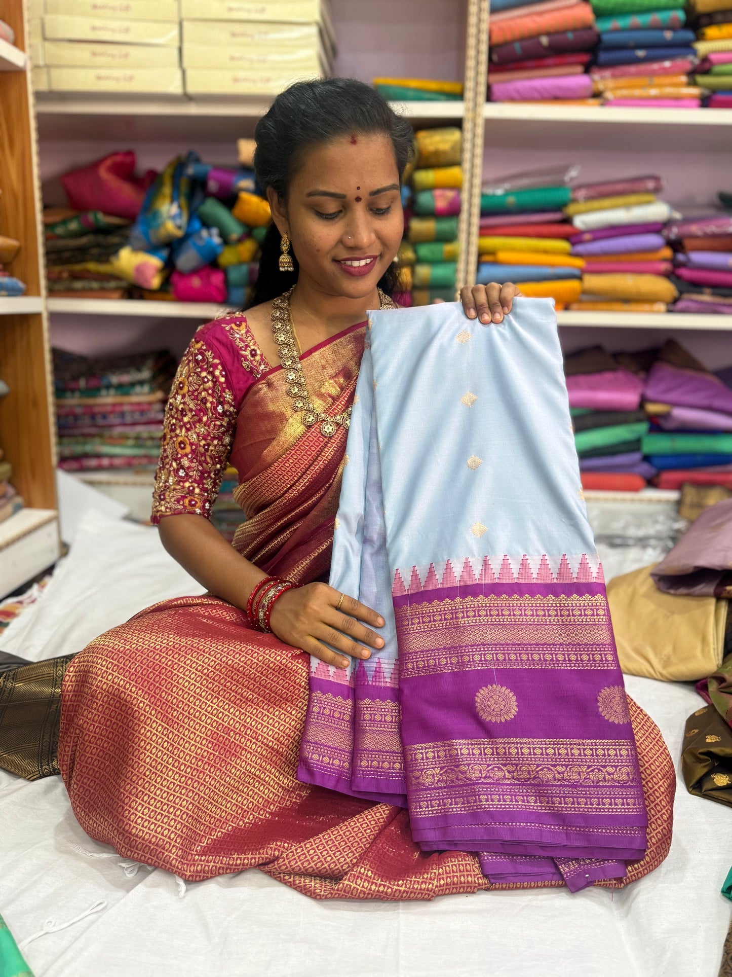 Gadwal gap border butta sarees