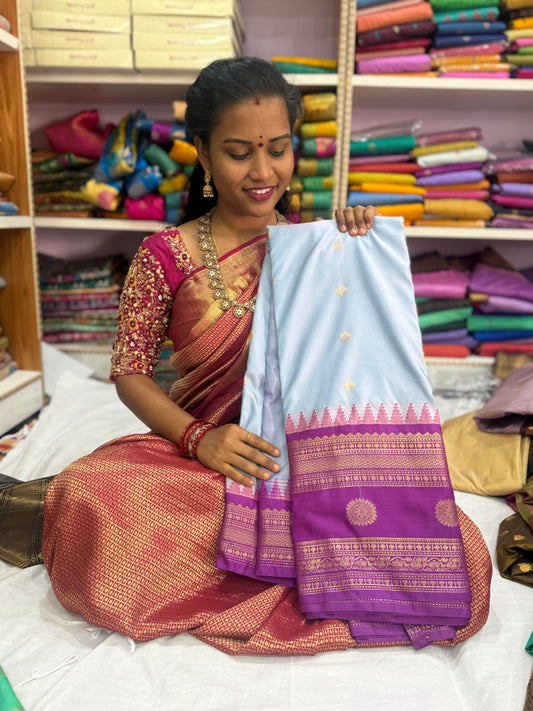 Gadwal gap border butta sarees